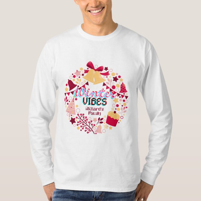 Winter Vibes Basic Long Sleeve T-Shir T-Shirt (Front)