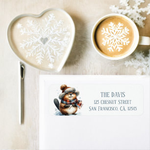 Winter Vibes Beaver - Return address  Label