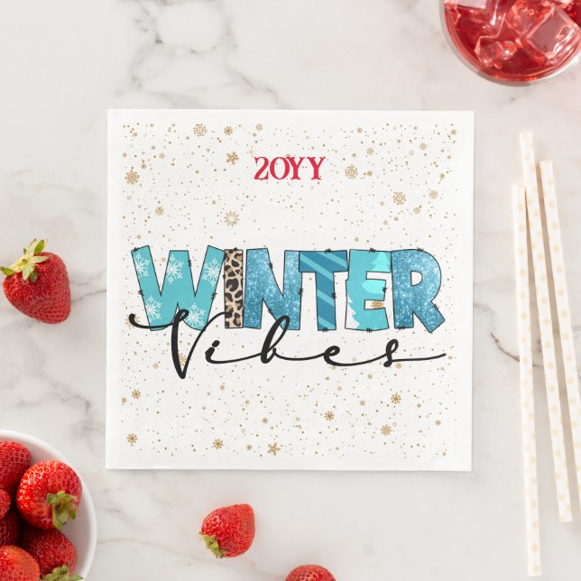 Winter Vibes Customise Napkin (Insitu)