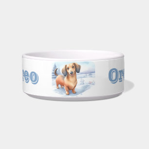 Winter Vibes Dachshund - Pet Bowl
