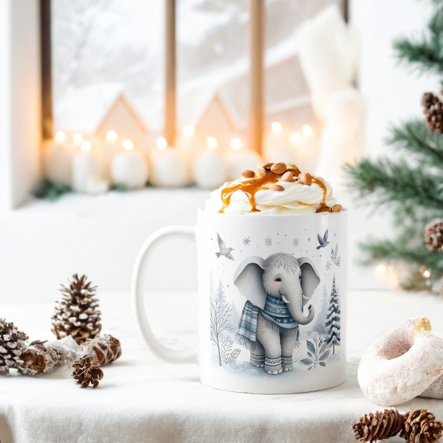 Winter Vibes Elephant -  Coffee Mug (Creator Uploaded)