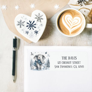 Winter Vibes Elephant - Return address  Label