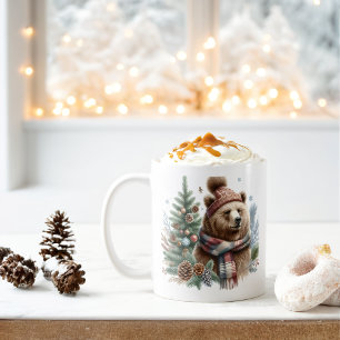 Winter Vibes Grizzly Bear -  Coffee Mug
