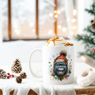Winter Vibes Happy Gorilla - Coffee Mug