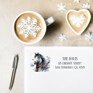 Winter Vibes Horse - Return address  Label