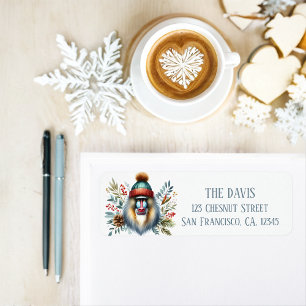 Winter Vibes Mandrill Monkey - Return address  Label