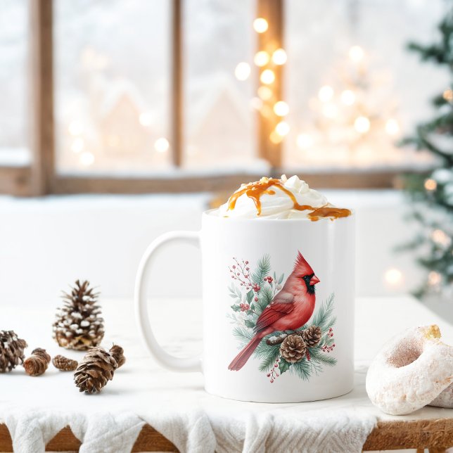 Winter Vibes Northern Cardinal -  Coffee Mug (Creator Uploaded)