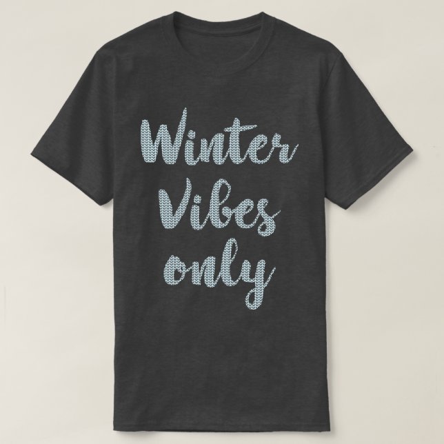 Winter Vibes Only Christmas Sweater Light Blue Tex (Design Front)