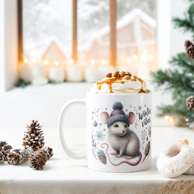 Winter Vibes Rat -  Coffee Mug (Creator Uploaded)