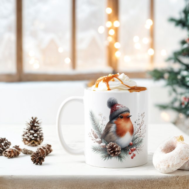 Winter Vibes Robin - Coffee Mug (Creator Uploaded)