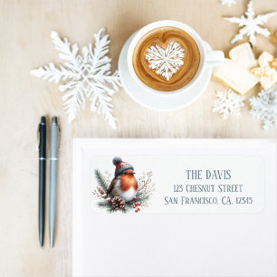 Winter Vibes Robin - Return address  Label