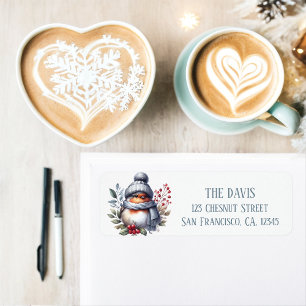 Winter Vibes Robin - Return address  Label
