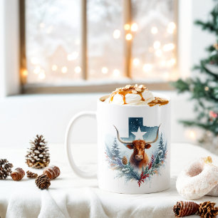 Winter Vibes Texas Longhorn -  Coffee Mug