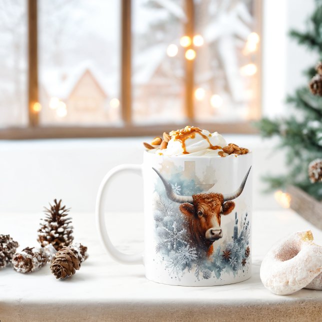 Winter Vibes Texas Longhorn -  Coffee Mug (Creator Uploaded)