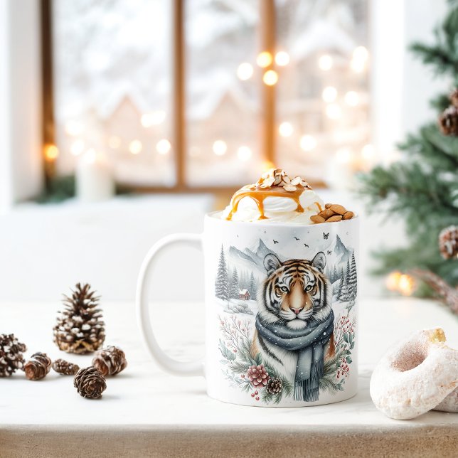 Winter Vibes Tiger -  Coffee Mug (Creator Uploaded)