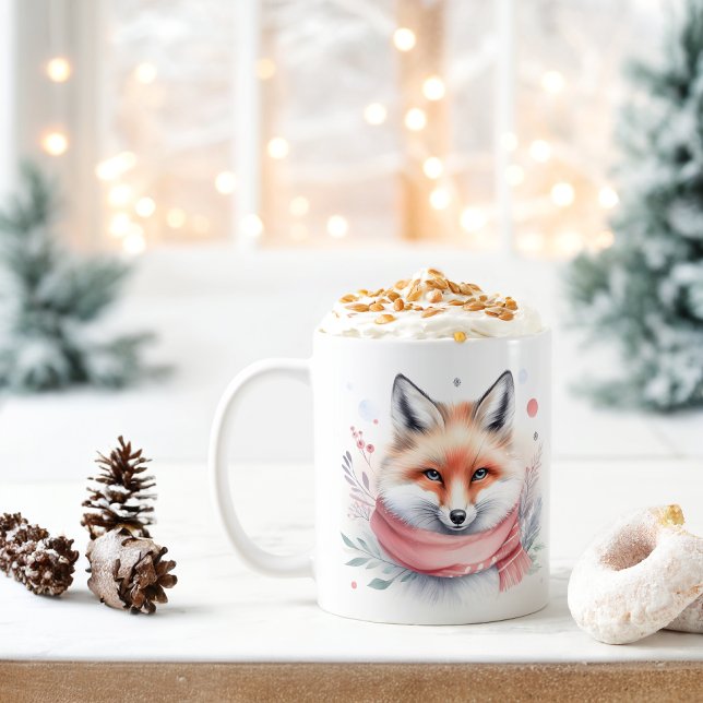 Winter Vibes Watercolor Fox - Coffee Mug (Creator Uploaded)