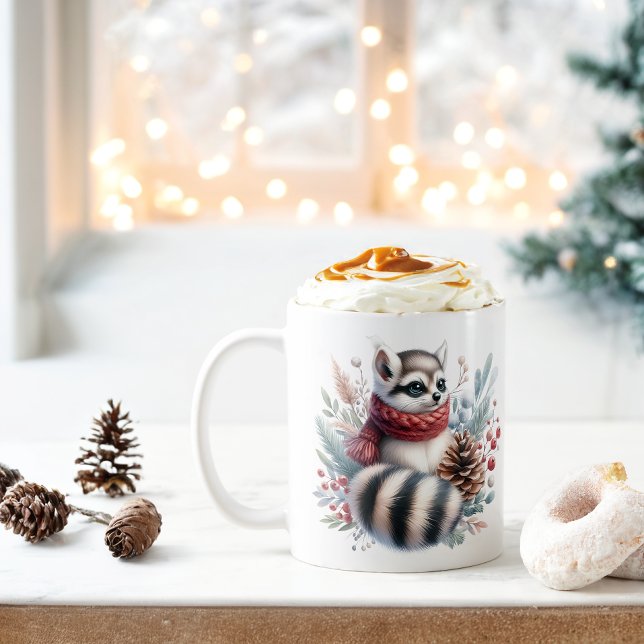 Winter Vibes Watercolor Ringtail - Coffee Mug (Creator Uploaded)
