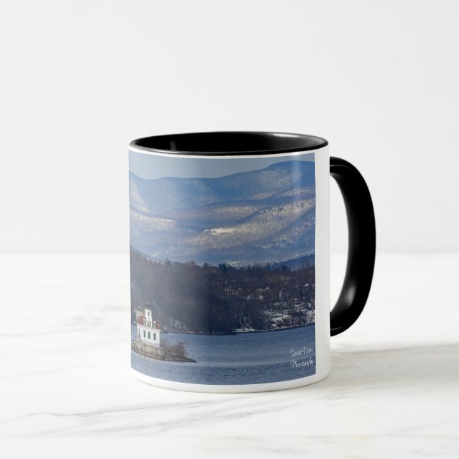 Winter View of Esopus Meadows Lighthouse Mug (Front Right)