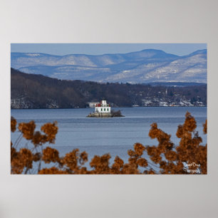 Winter View of Esopus Meadows Lighthouse Poster