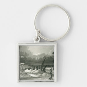 Winter View of Fort Franklin Key Ring