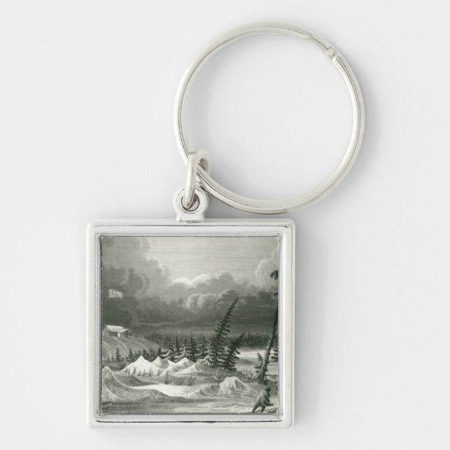 Winter View of Fort Franklin Key Ring (Front)