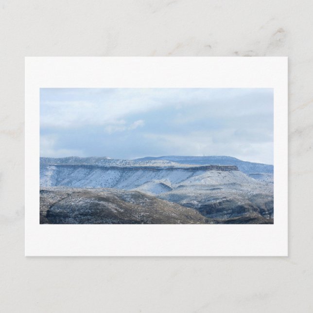 Winter view of Sacramento Mountains Postcard (Front)