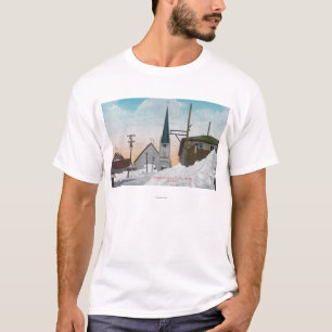 Winter View of Steadman Avenue Covered in Snow T-Shirt