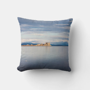 Winter view Piel Island Morecambe Bay Cumbria Cushion