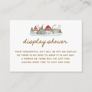 Winter Village Baby Shower Display Shower Enclosure Card