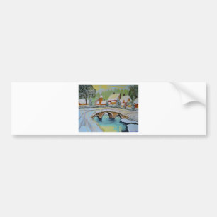 winter village bumper sticker