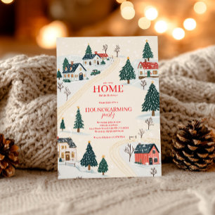 Winter Village Christmas Housewarming Party  Invitation