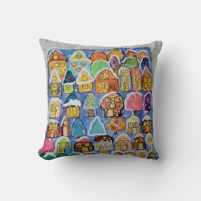 Winter village cushion (Front)