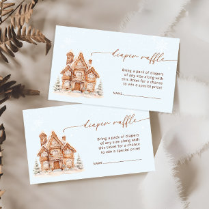 Winter Village Diaper Raffle Enclosure Card