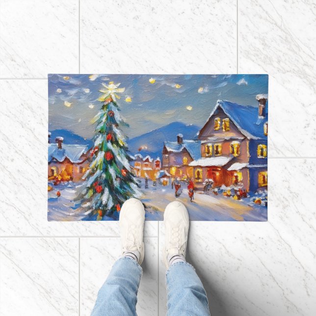 Winter Village Holiday Doormat (Indoor)