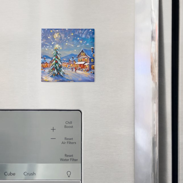 Winter Village Holiday Magnet (In Situ (Fridge))