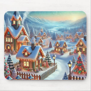 Winter Village Mousepad Gift