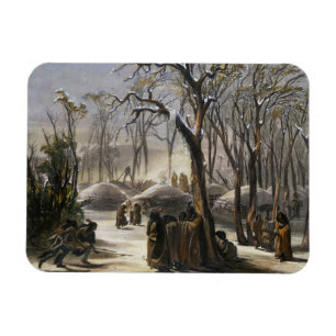 Winter Village of the Minatarres, plate 26 from Vo Magnet