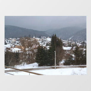 Winter Village Panorama - Rural Landscape Romania