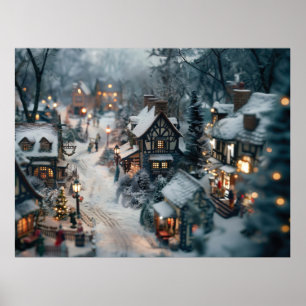 Winter village poster