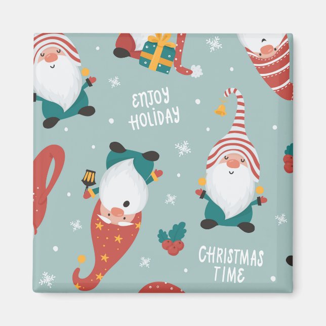 Winter Village Scene Merry Christmas, New Year     Magnet (Front)