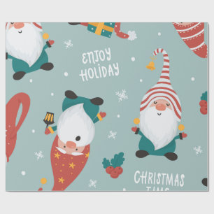 Winter Village Scene Merry Christmas, New Year Wrapping Paper
