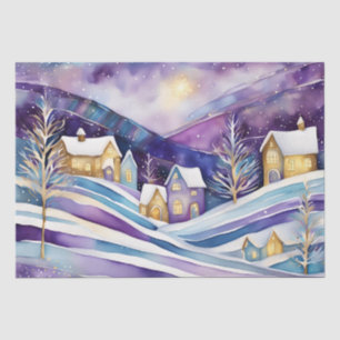 winter village tissue paper