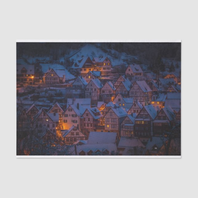 winter village tissue paper (Front)