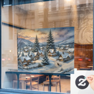 Winter Village Window Cling