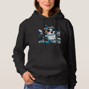 winter Vintage Kitten Japanese Art Cute Cat Hoodie