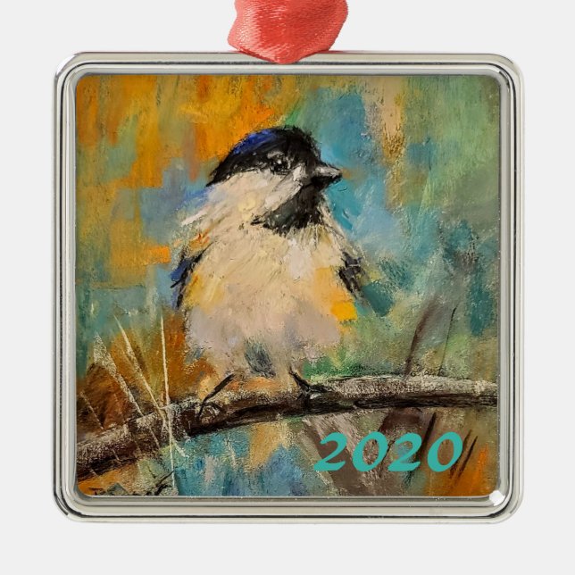 Winter Visitor 1 Metal Ornament (Front)