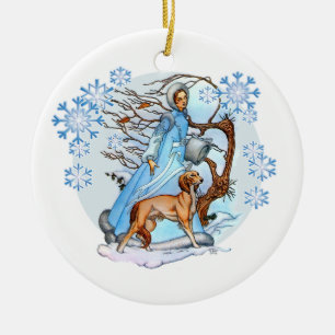 Winter Walk Ceramic Tree Decoration