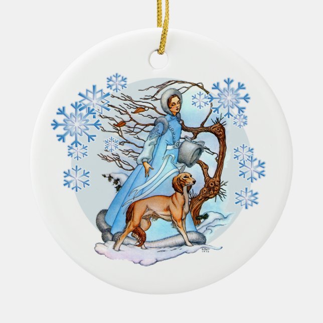 Winter Walk Christmas Ornament (Front)
