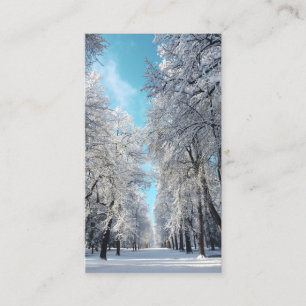 winter walk in the park business card