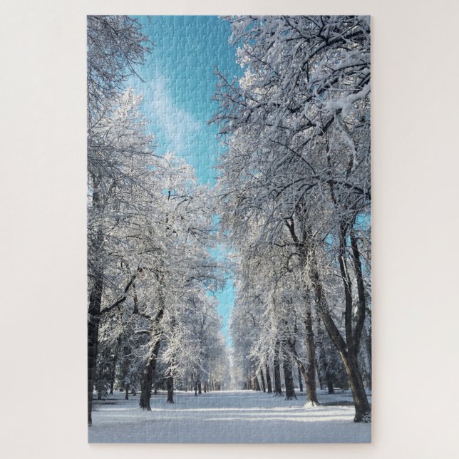 winter walk in the park jigsaw puzzle (Vertical)
